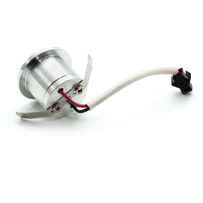 Faretto mini LED spot incasso luce scale segnapassi 1W 220V IP20 foro 25 30mm COLORE SILVER LUCE 3000K