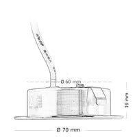 Faretto LED 3W slim incasso foro 60mm opaco luce cappa cucina mensola IP20 220V LUCE NATURALE 4000K