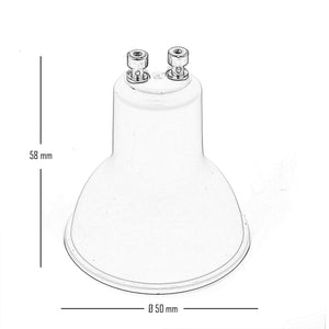 Lampada led GU10 8W potenza equivalente a 58W 580 lumen luce diffusa 230v LUCE CALDA 3000K