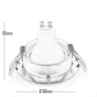 Faretto LED 8W oro brillantini orientabile GU10 incasso luce diffusa foro 7cm ORO 3000K