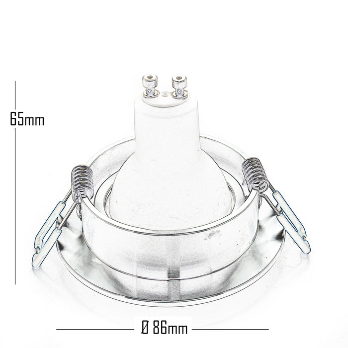 Faretto LED 8W oro brillantini orientabile GU10 incasso luce diffusa foro 7cm ORO 3000K