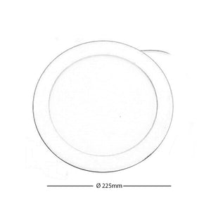 Faretto incasso LED 18W pannello rotondo slim interruttore CCT da 3000K a 6500K luce negozio ufficio cucina foro 20cm