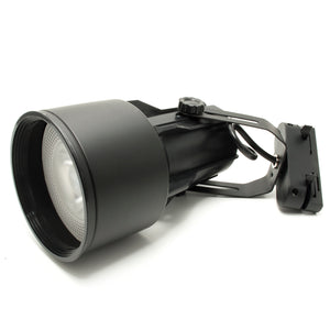 Faretto moderno LED 12W track binario monofase orientabile lampada PAR30 E27 luce spot negozio vetrina 230V NERO 4000K