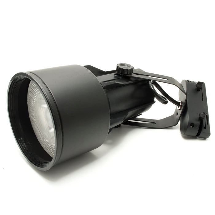 Faretto moderno LED 12W track binario monofase orientabile lampada PAR30 E27 luce spot negozio vetrina 230V NERO 4000K