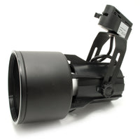 Faretto moderno LED 12W track binario monofase orientabile lampada PAR30 E27 luce spot negozio vetrina 230V NERO 6000K