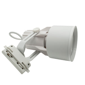 Faretto moderno LED 12W track binario monofase orientabile lampada PAR30 E27 luce spot negozio vetrina 230V BIANCO 4000K