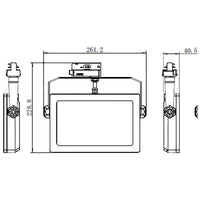 Faretto track per binario trifase LED 30W bianco luce con staffa orientabile illuminazione vetrina sala espositiva ufficio 230V 4000K