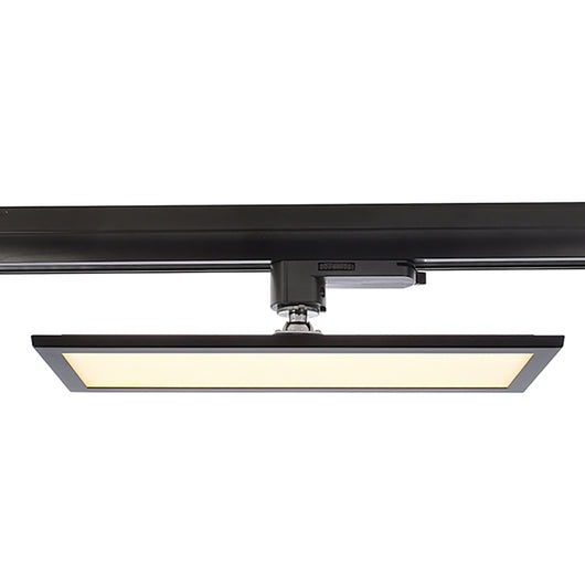 Faretto LED 20W track trifase pannello slim 3-Phasen luce orientabile 340 gradi negozio ufficio 230V NERO LUCE 3000K