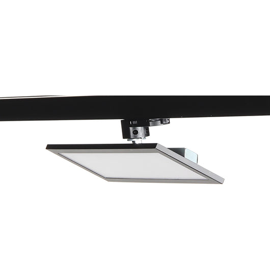 Faretto LED 20W track trifase pannello slim 3-Phasen luce orientabile 340 gradi negozio ufficio 230V NERO LUCE 3000K