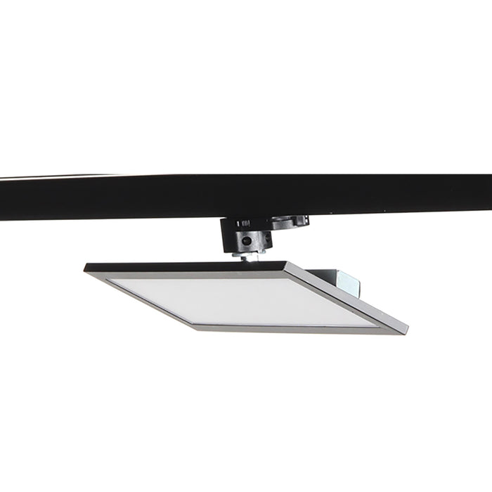 Faretto LED 20W track trifase pannello slim 3-Phasen luce orientabile 340 gradi negozio ufficio 230V NERO LUCE 3000K