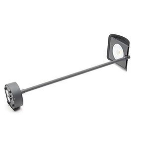 Faretto LED 15W proiettore orientabile esterni luci insegne tabelle 3000K IP65 GRIGIO