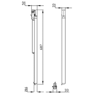 Barra LED faretto track binario trifase 18W alluminio nero bianco luce lineare negozio deposito ufficio studio 60cm NERO 3000K