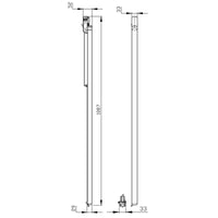 Barra LED faretto track binario trifase 28W alluminio nero bianco luce lineare negozio ufficio abitazione moderna 100cm NERO 4000K