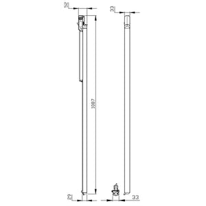 Barra LED faretto track binario trifase 28W alluminio nero bianco luce lineare negozio ufficio abitazione moderna 100cm BIANCO 3000K