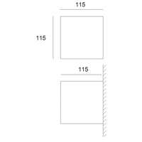 Applique in pietra lampada muro doppio fascio luce parete taverna G9 220V IP20 COLORE GRIGIO SCURO