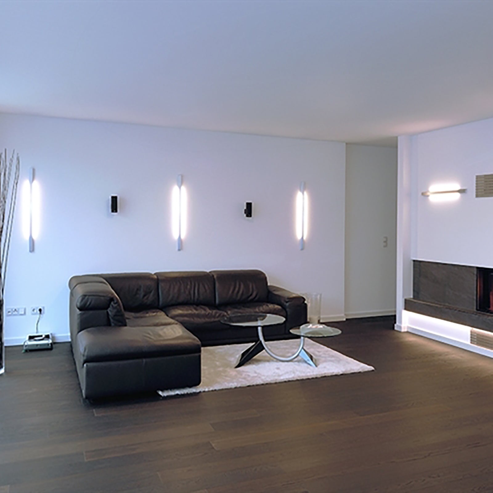 Applique barra slim 100 LED 9W lampada luce muro 3000K ambienti interni 910mm COLORE BIANCO