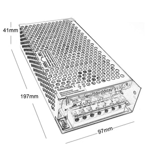 Alimentatore stabilizzato 180W trasformatore 220V per dispositivi 12V 15A IP20 strisce dvr