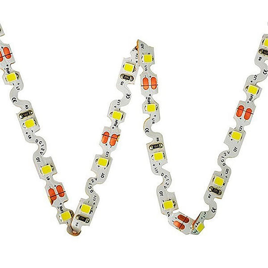 Striscia LED adesiva 40W scritte luminose vetrine pub luce colorata Zig-Zag 12V LUCE 3000K