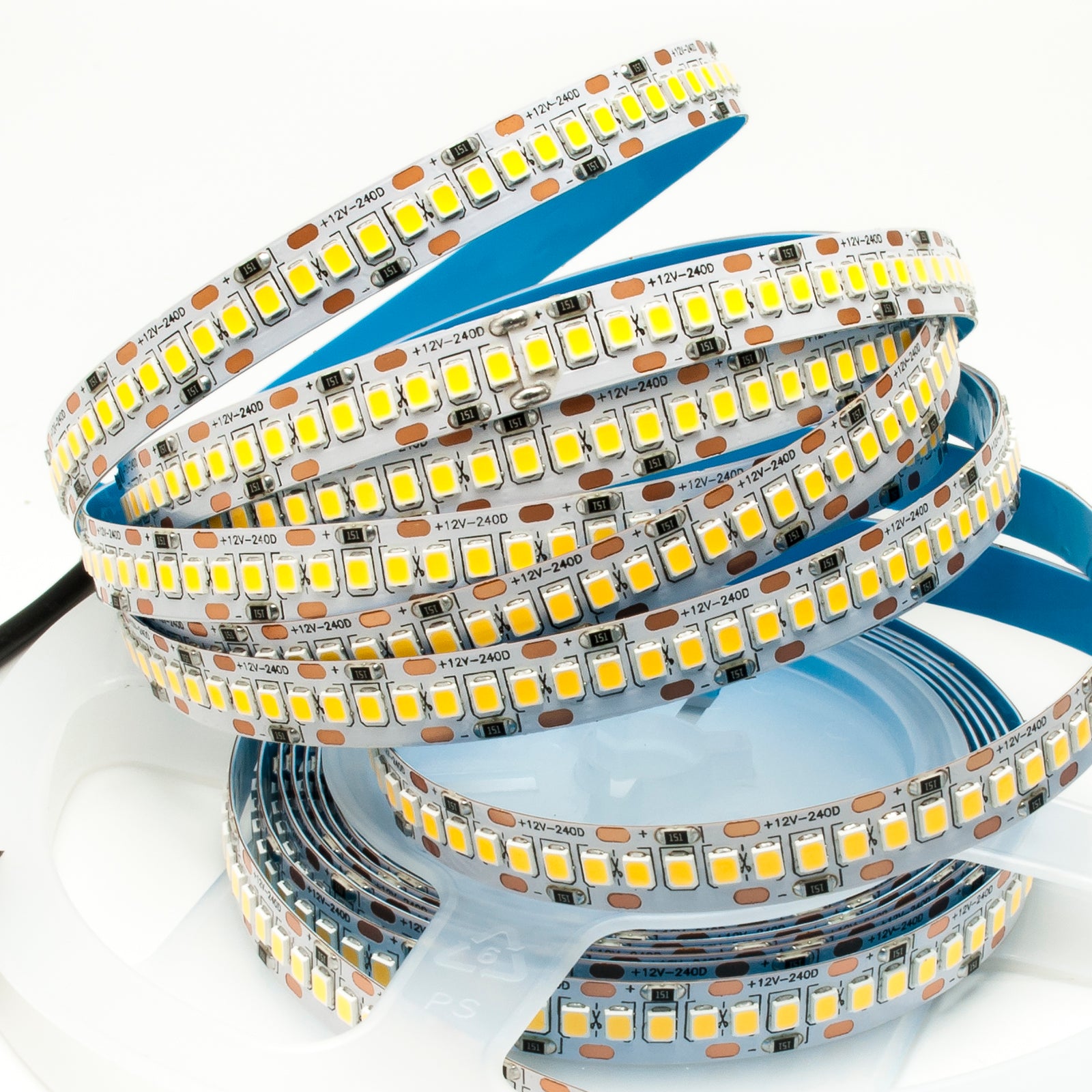 Strip 1200 LED SMD2835 striscia 5Mt alta luminosita dimmerabile DIMMER 90w 12v 240 led/mt 6000K