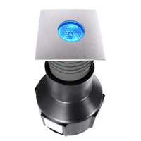 EASY SQUARE II faretto incasso calpestabile 24V segnapassi LED 3W SPOT RGB DMX IP67 dimmerabile luce colorata