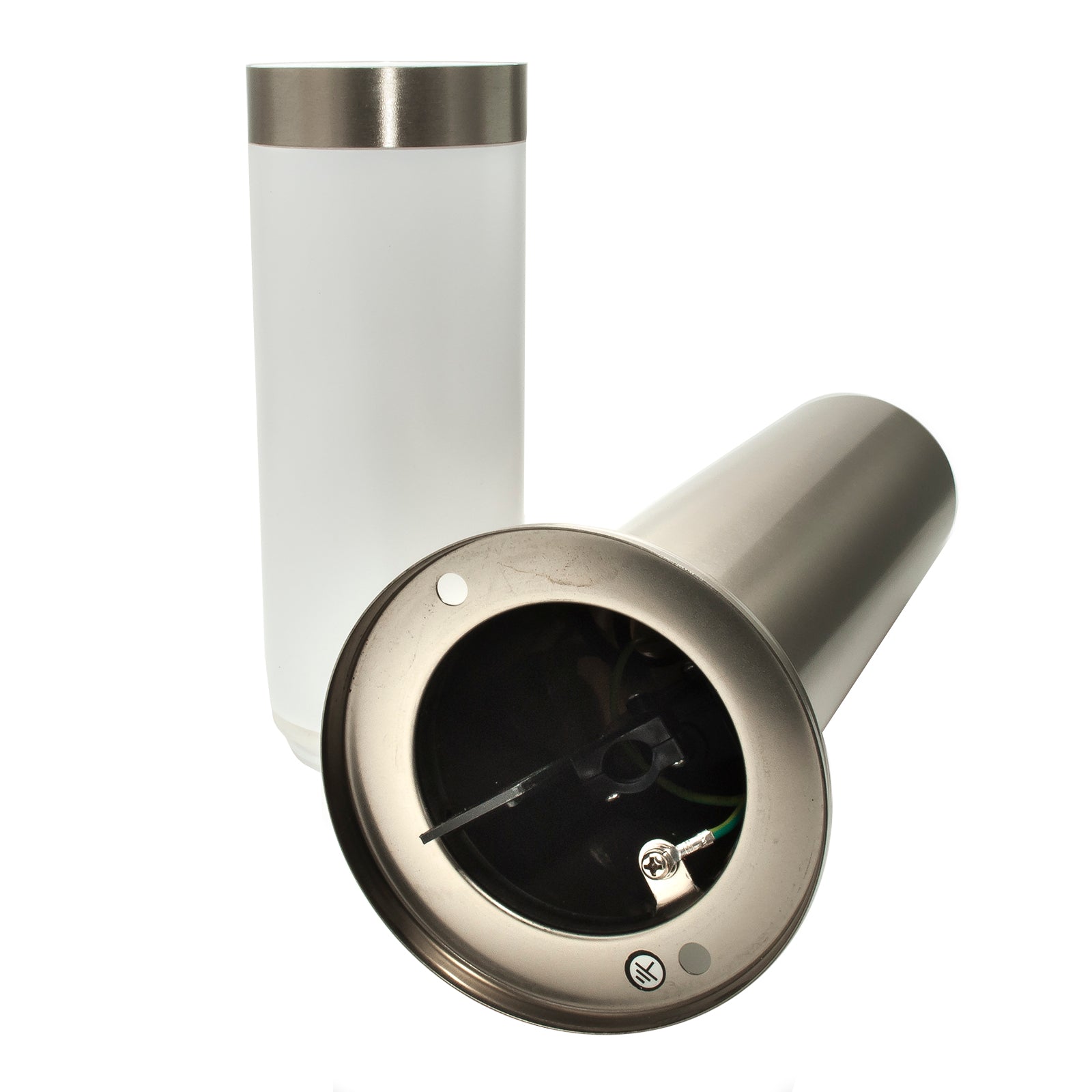 TOKYO Lampione LED attacco E27 acciaio inox palo 80cm impermeabile esterni luce giardino viale cortile 230V MISURA 80CM