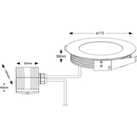 Calpestabile incasso pavimento LED 11W IP67 faretto 3000K segnapassi foro 150mm