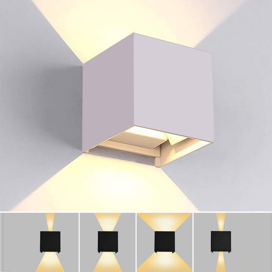 12W Applique LED parete muro impermeabile doppio fascio luce regolabile IP65 giardino facciate 230V BIANCO 3000K