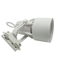 Faretto track binario orientabile lampada LED attacco E27 luce spot negozio ufficio 230V SENZA LAMPADA COLORE BIANCO