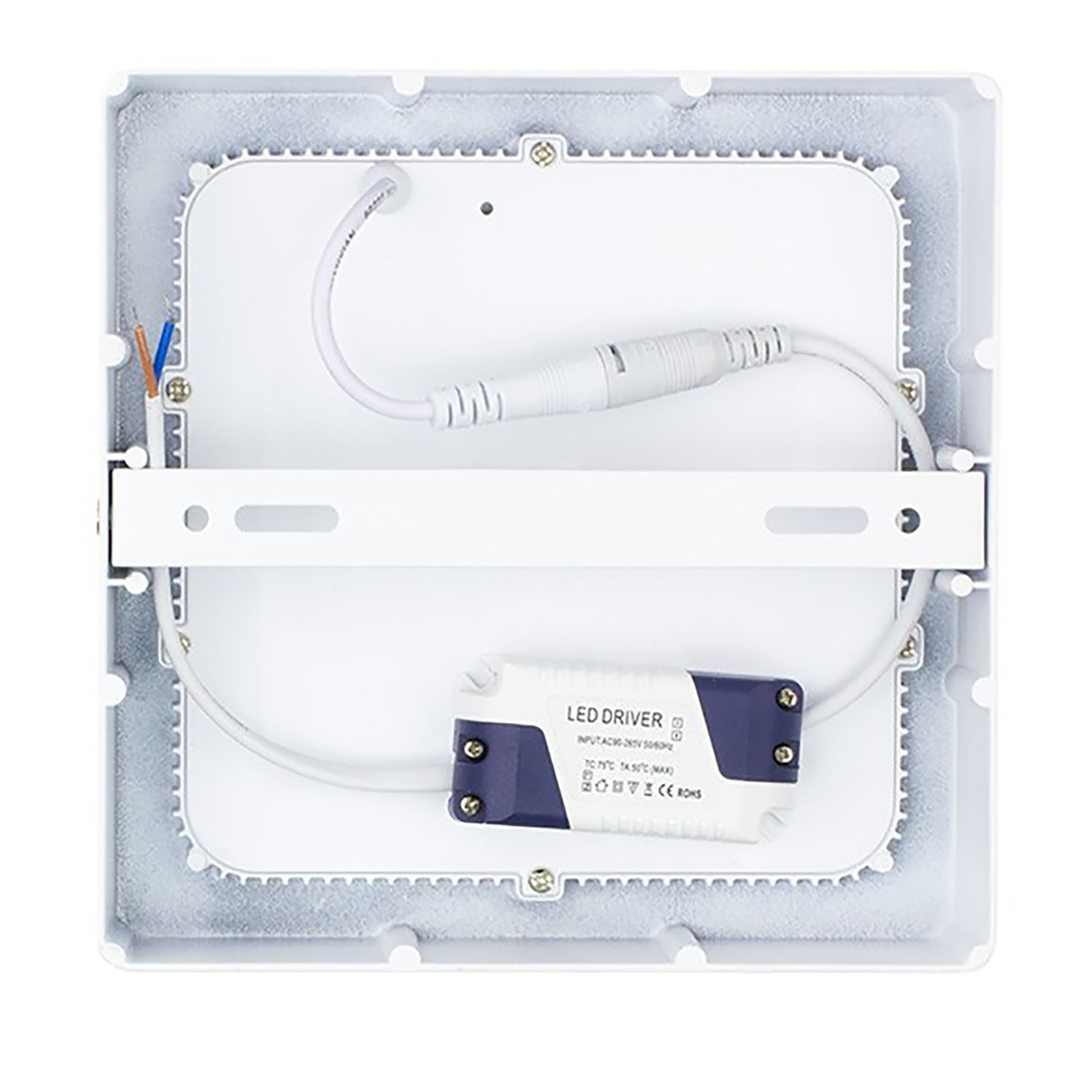 Plafoniera LED soffitto lampada parete muro 25W resa 250W luce interni 230V QUADRATA LUCE NATURALE 4000K