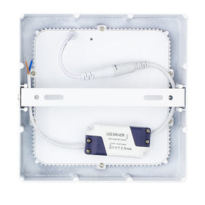 Plafoniera LED soffitto lampada parete muro 25W resa 250W luce interni 230V QUADRATA LUCE NATURALE 4000K