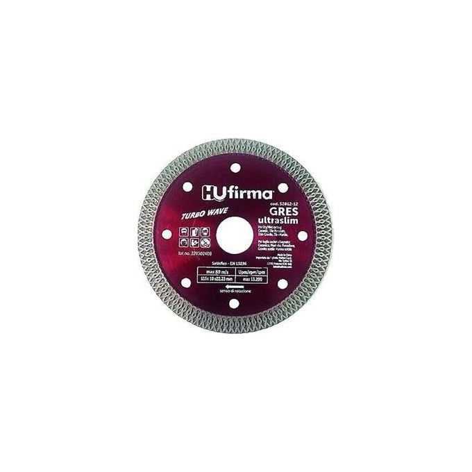 Hu-Firma Disco Diamantato Corona Continua Gres Rosso Dia.115mm