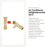 Set di Adattatori per Condizionatori d'Aria R410A R22 1/4 Polliche 2 Pezzi