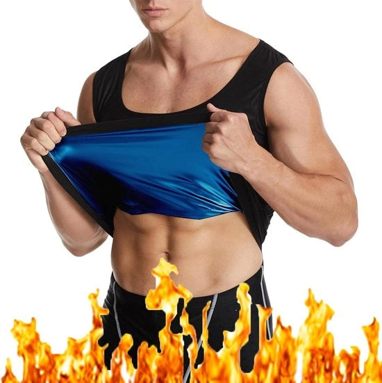 Pak per la sauna per uomini - Dimagrimento e sudorazione in sauna - Nero vestito da fitness per sudare