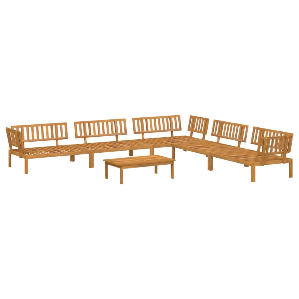 Set di divani con cuscino 6 pcs Talpa Legno di Acacia Massello 3418629