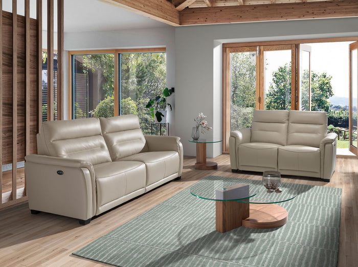 Tavolino rotondo in vetro temperato e noce