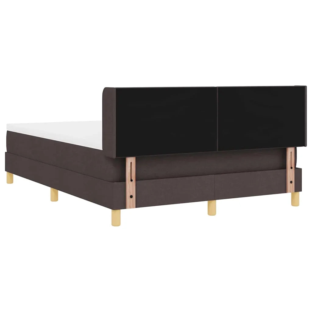 Letto a molle Marrone Scuro 200 x 140 cm Poliestere 3341359