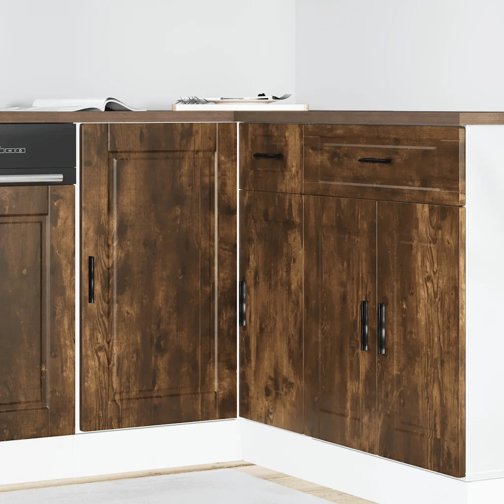 Base da Cucina-Mobile Base da Cucina Porto Rovere Fumo in Legno Multistrato 359365