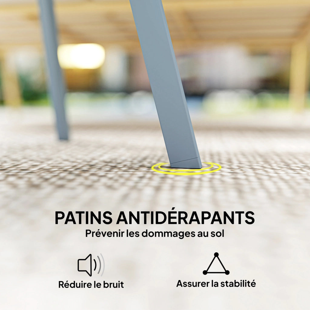 Tavolino rotondo da giardino con patini ¨C zephmum ¨C blu, metallo, ?70x42cm