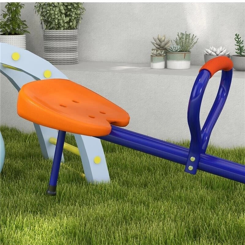 ALTALENA A BILICO PER BAMBINI 3-8 ANNI CON ROTAZIONE A 360°, IN ACCIAIO E PP, 192X60X60 CM