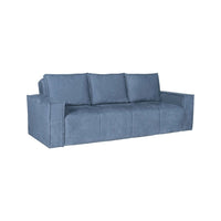 Naturno, Divano Letto 3 Posti Contenitore, 231x99 cm blu
