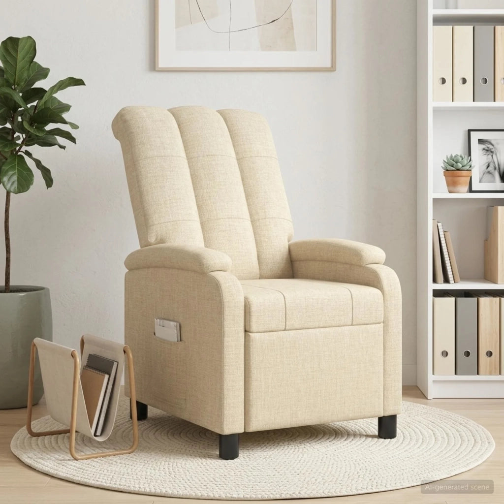 Divano Sedia-Poltrona reclinabile Crema Tessuto 416962
