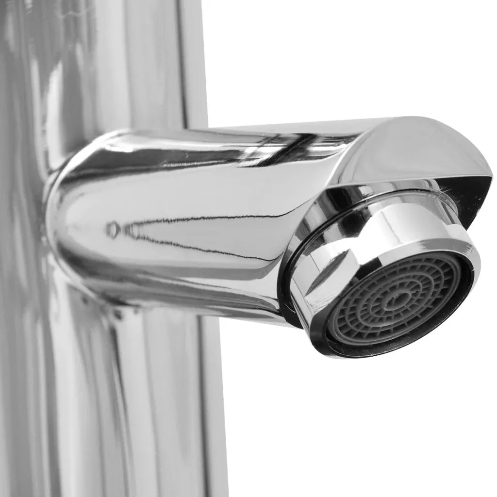 Lavello Bagno con Miscelatore in Ceramica Rotondo Bianco CFW6873772