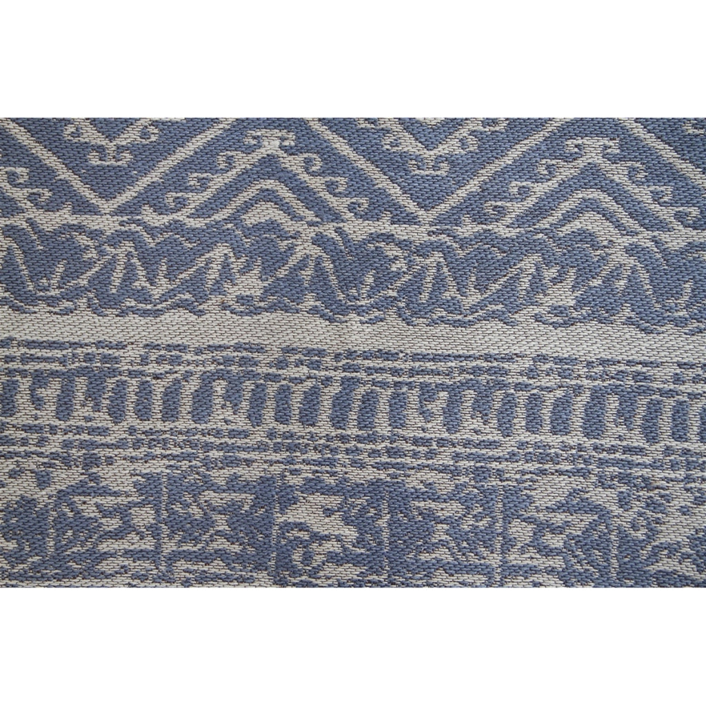 Tappeto Sunny 100 in poliestere azzurro stile vintage