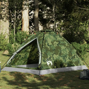 Tenda da Campeggio a Cupola 2 Persone-Tenda per Escursionismo Mimetica Impermeabile 388745