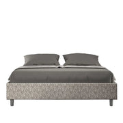 Letto matrimoniale contenitore imbottito 160x210 tessuto Era 2 grigio Azelia