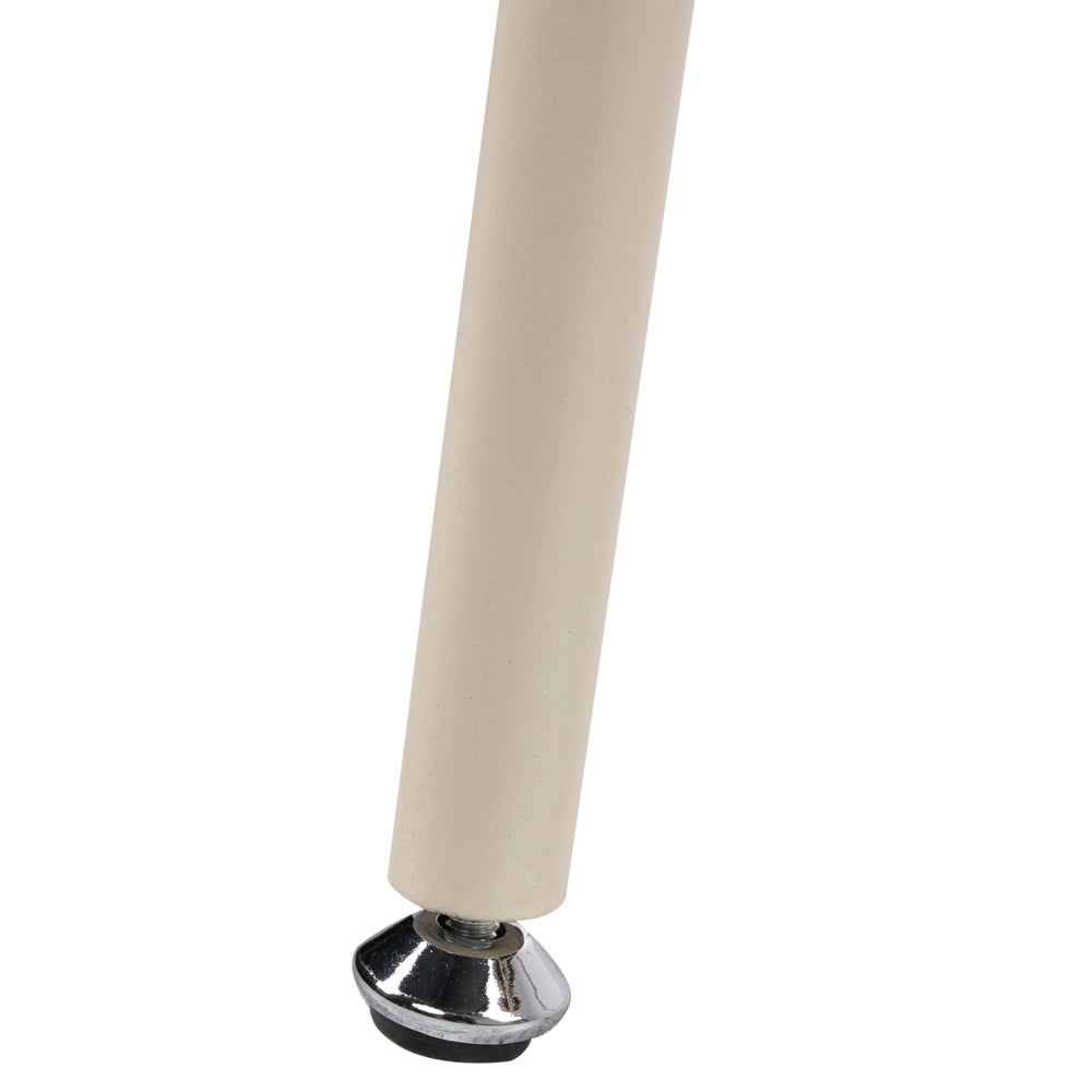 Set di 2 sedie da pranzo con rivestimento Boucle beige chiaro e struttura in ferro dal design retrò