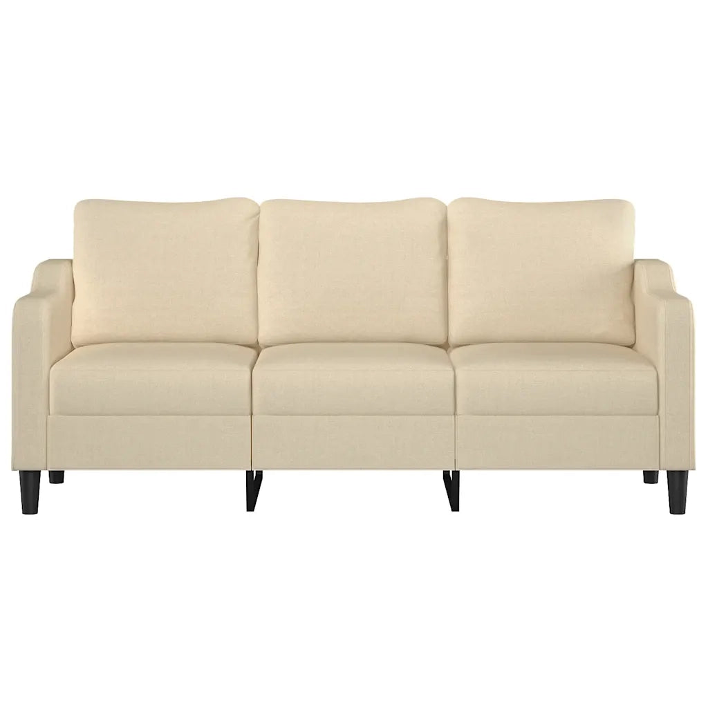 Divano a 3 Posti Crema 180 cm in Tessuto 359369