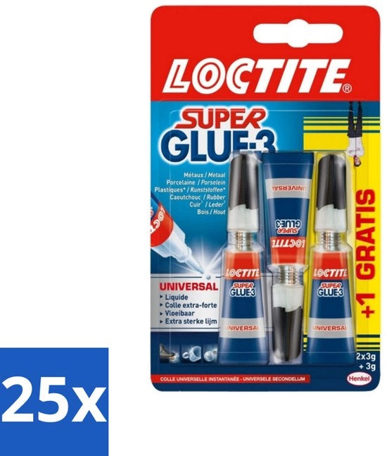 Colla adesiva super - 7,5 Gram - Confezione in lotti - 25 pezzi