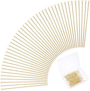 Penne per gioielli in acciaio inossidabile - 100 pezzi - 24K oro giallo - per creare collane e orecchini - 35 mm - penne per gioielli