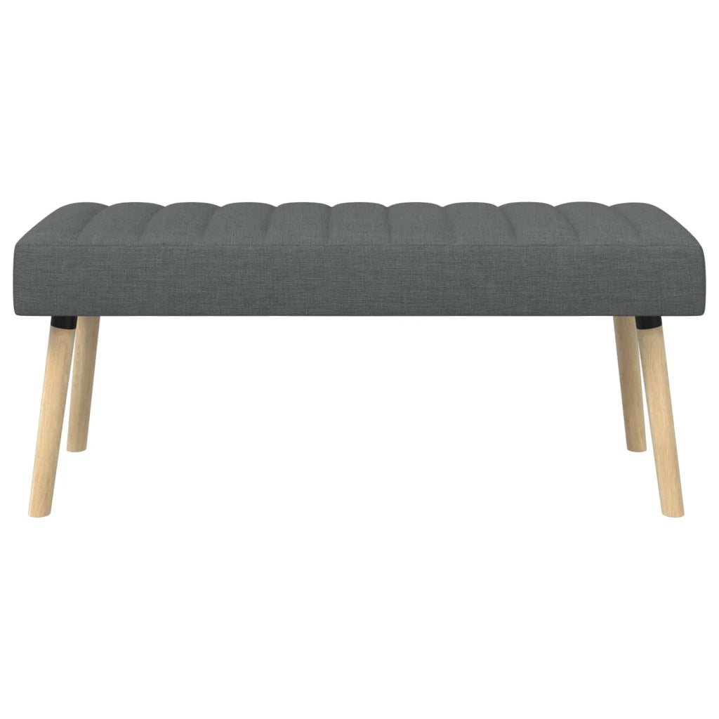 Panchina trapuntata a canale Grigio Scuro 110 x 40 x 46 cm 42038488